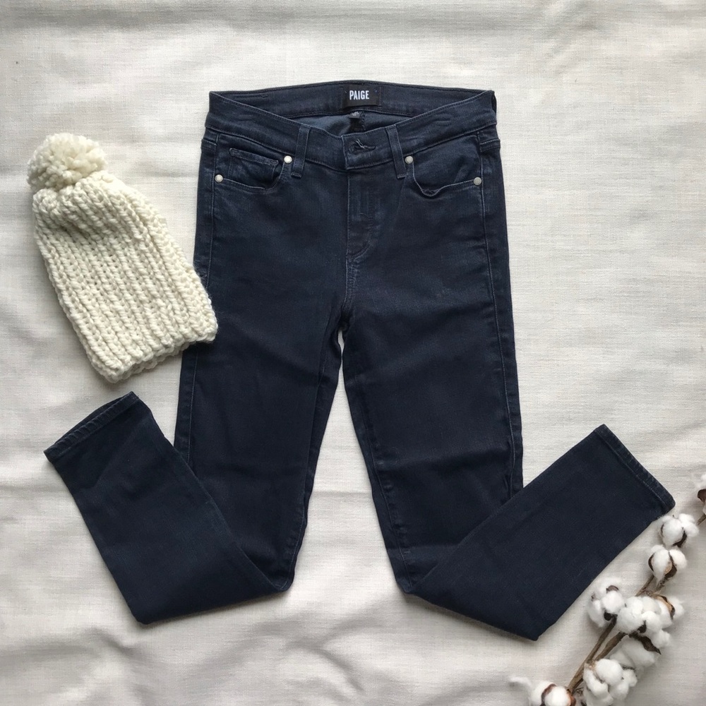 PAIGE Verdugo Crop Ultra Skinny Jeans Dark Wash